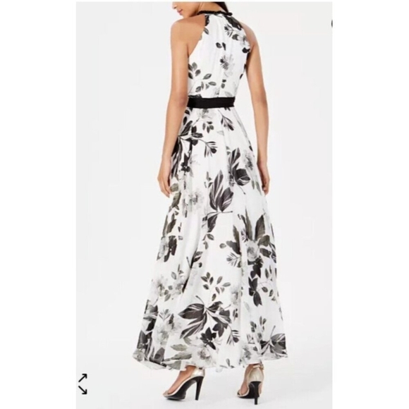 CALVIN KLEIN Womens White Sleeveless Full-Length Hi-Lo Formal Dress 14W - Picture 13 of 13